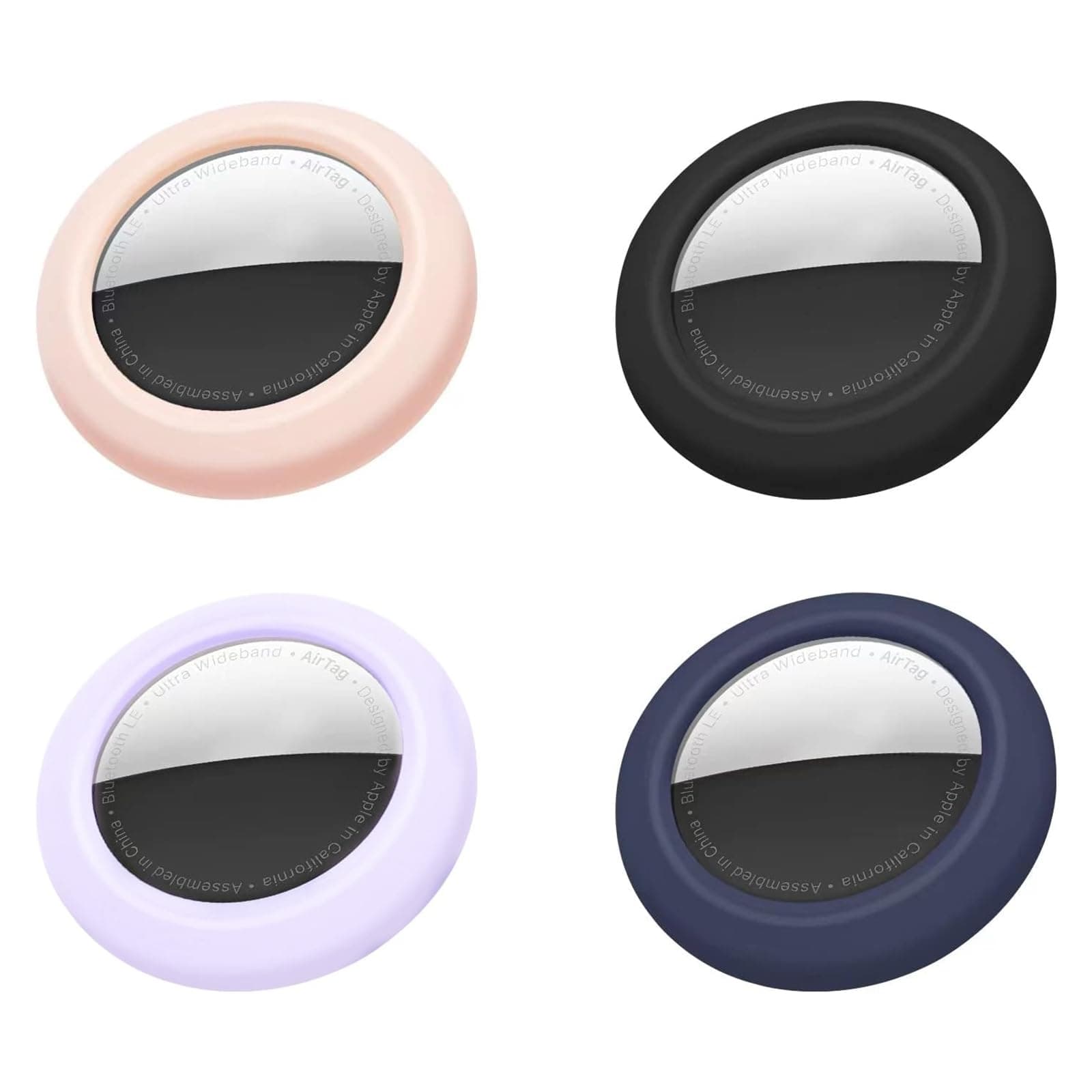TEAMOLA Case Compatible with Airtag, 4pcs Silicone Adhesive Airtag Case Holde...