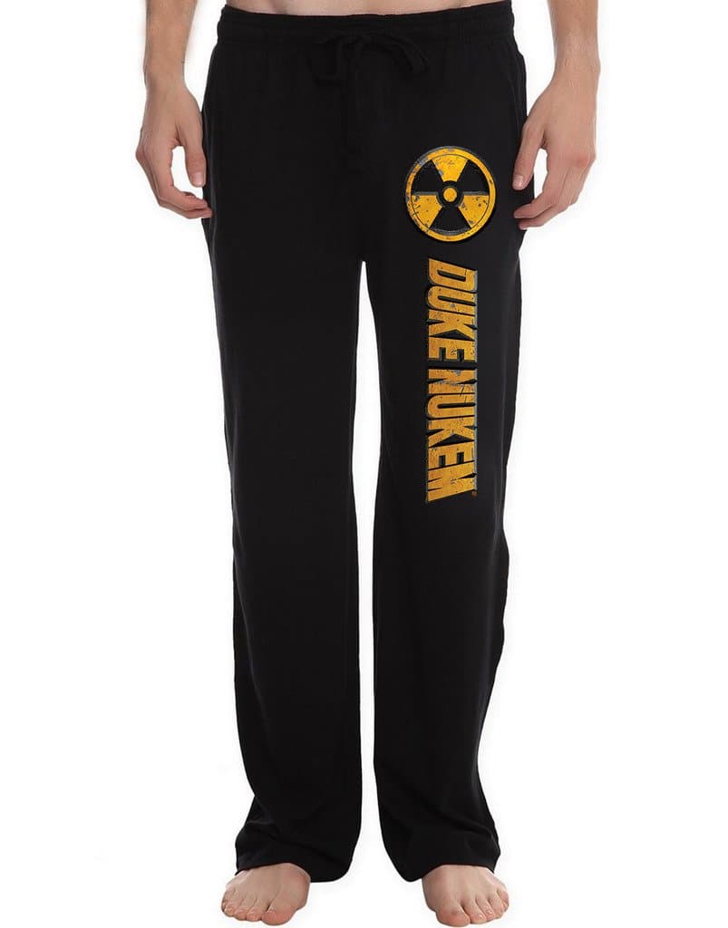 XJX Men's Duke Nukem Logo Running Workout Sweatpants Pants L Black