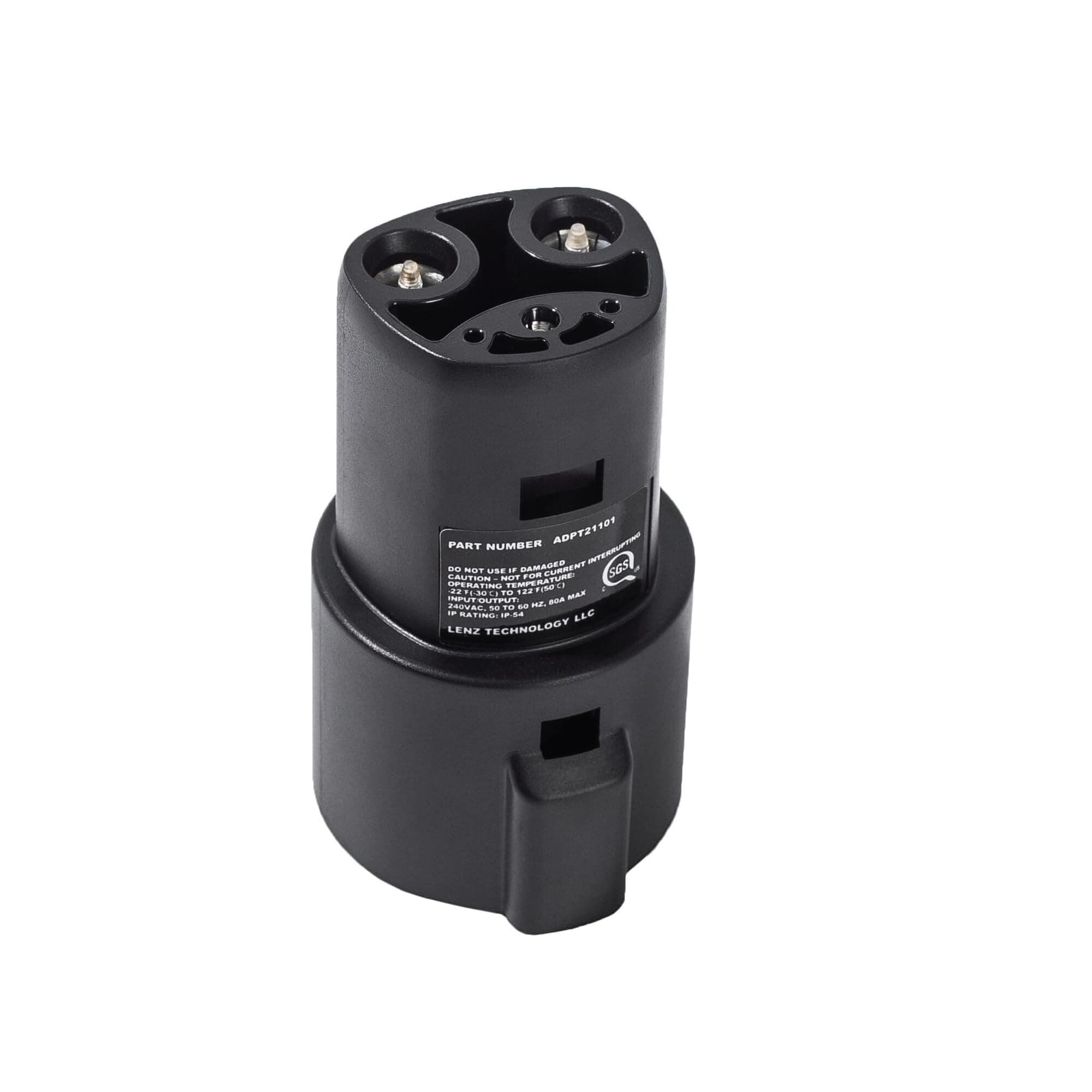LENZ J1772 to Tesla Charging Adapter – SAE J1772 to NACS for Tesla & NACS EVs (2026+ Hyundai, Kia, Rivian, Toyota bZ, Lexus RZ, Lucid) – Level 1 & 2 AC, 80A Max, Safety Certified to UL 2251