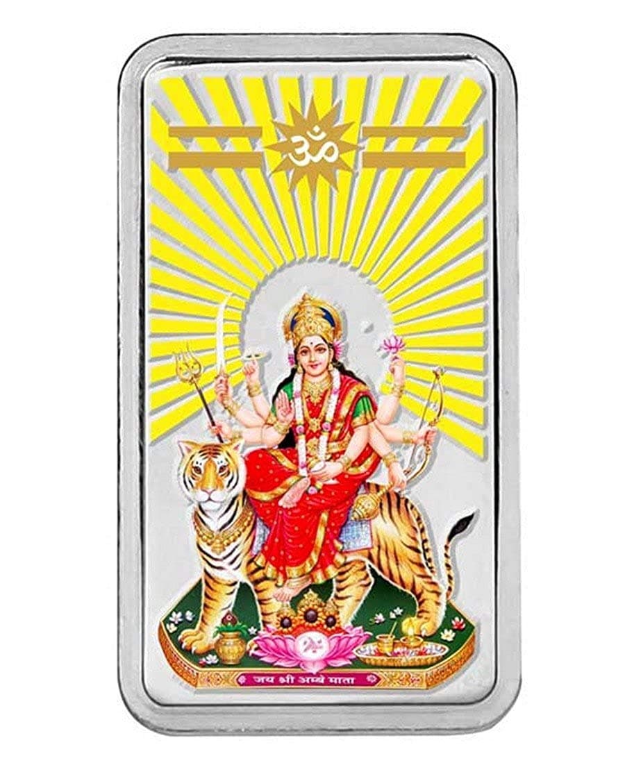 KUNDAN20g (999.9) Durga Mata Silver Colour Bar