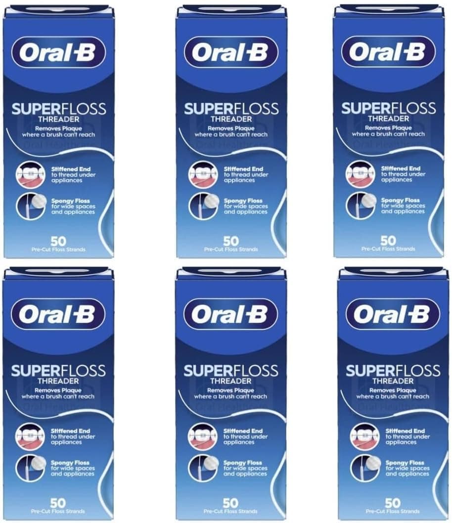 Oral-B Super Floss 50 Pieces Pre-Cut, 100 g