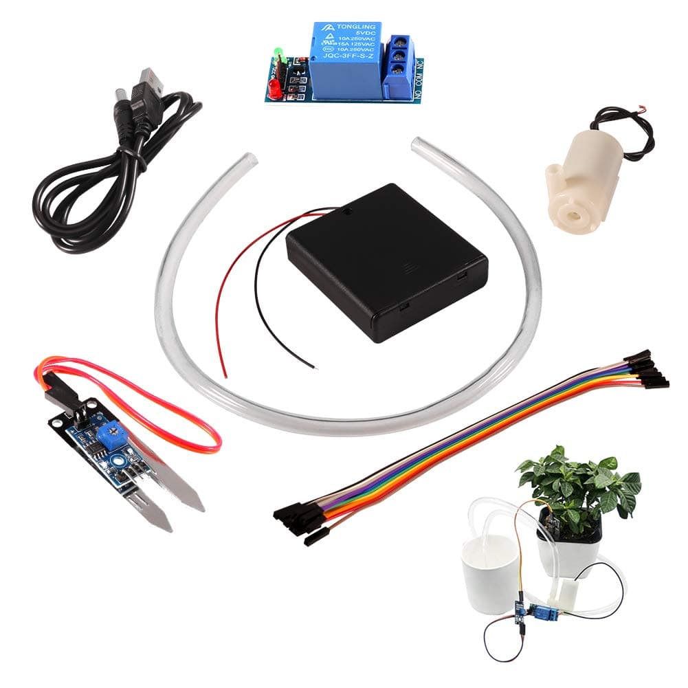 Soil Moisture Sensor Kit Automatic Watering System Manager with Mini Water Pump for Arduino DIY Kit (Automatic Watering System)