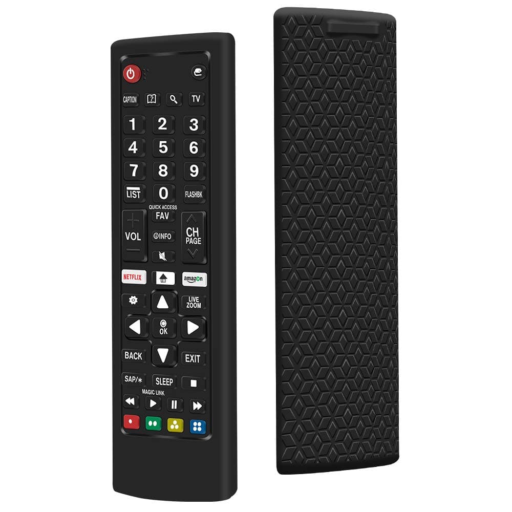 Silicone Protective Case for LG Remote Control TV AKB75095308 AKB75095307 AKB73715601 Remote Controls TV Remote Control Cover Case Non-Slip Shockproof Silicone Case for LG Remote Control (Black)