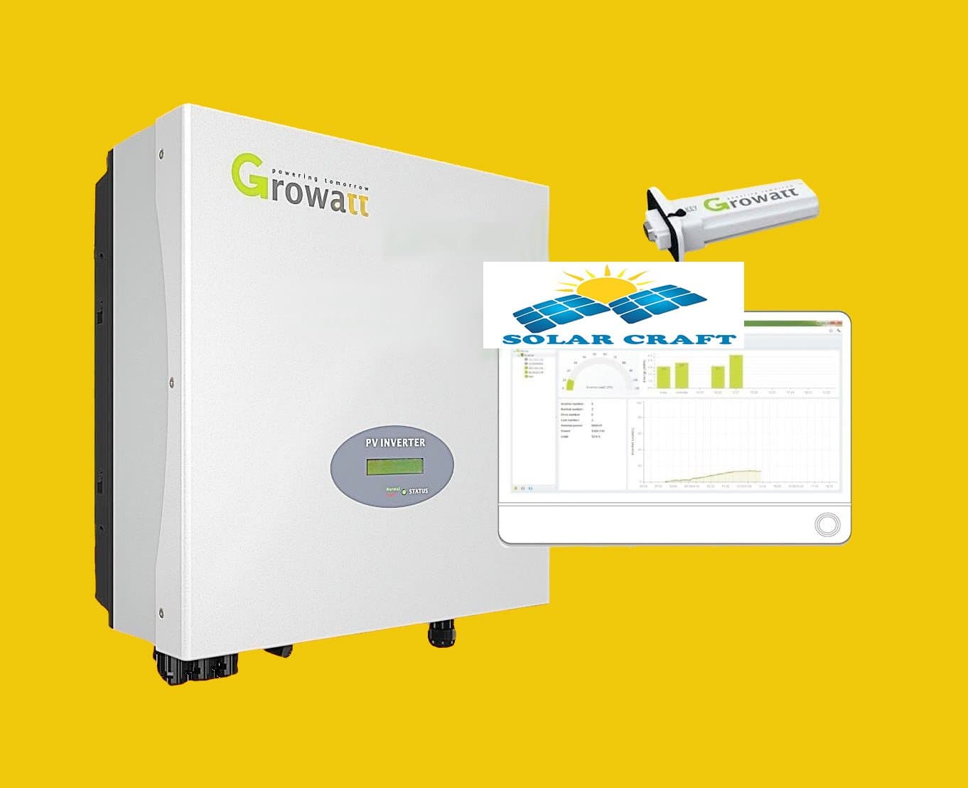 Growatt 3600 W MTL Solar Photovoltaic Inverter with Internet Surveillance New