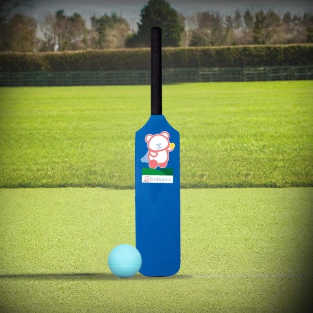 BabyPro Foam Cricket Bat & Ball Set, Designed for Kids Aged 3 Years, Easy-Grip Handle, Perfect for Both Indoor & Outdoor Play, Bat and Ball for Kids 2-5 Years
