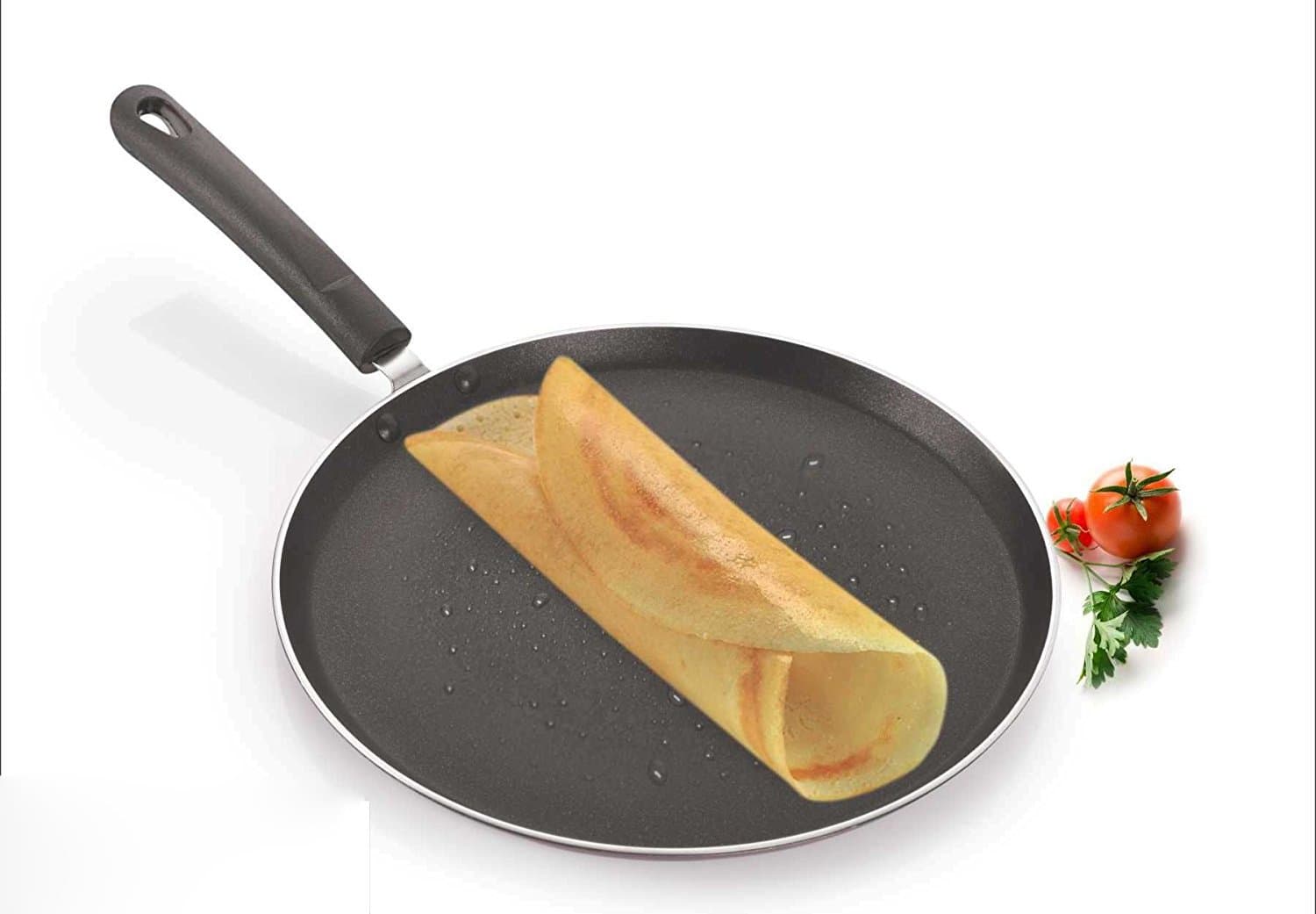290mm Non-Stick Aluminum Dosa Tawa – 2.4mm Thick Indian-Style Flat Pan for Roti, Dosa, Pancake, and Paratha