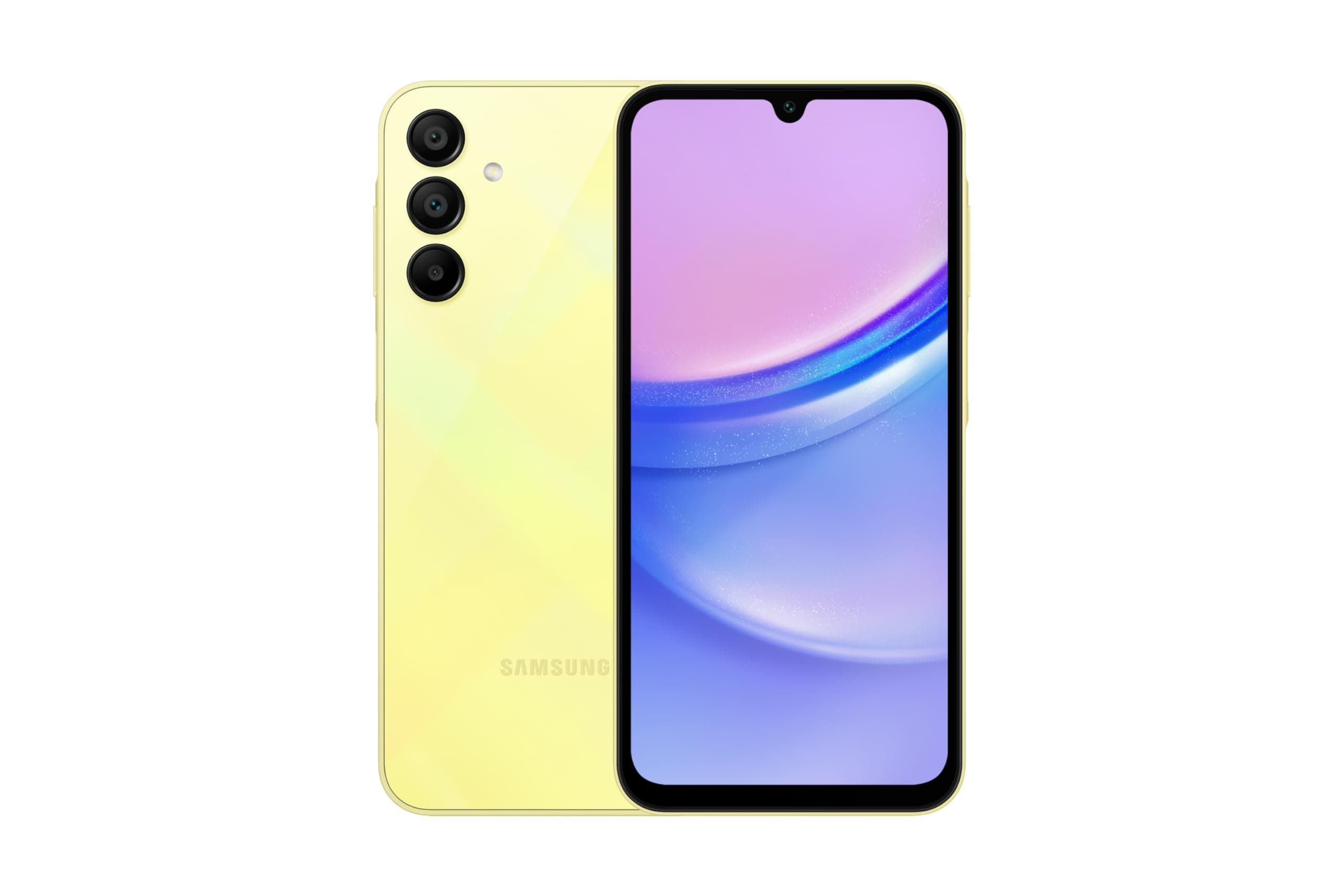 Galaxy A15 (SM-A155F/DSN), 128GB 4GB RAM, Dual SIM, Factory Unlocked GSM, International Version (Wall Charger Bundle) (Yellow)