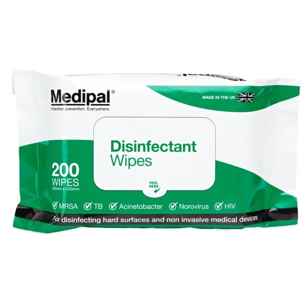 Medipal Disinfectant Wipes for Cleaning and Disinfecting Surfaces - Pack of 200
