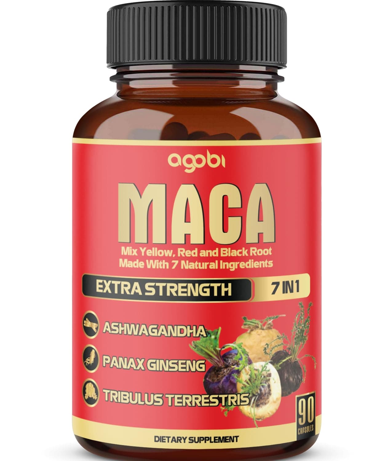agobi Maca Root Capsules 8050 mg - Supports Natural Health - Energy - Performance & Mood Supplement - Enhanced Blood Flow 3-Month Supply