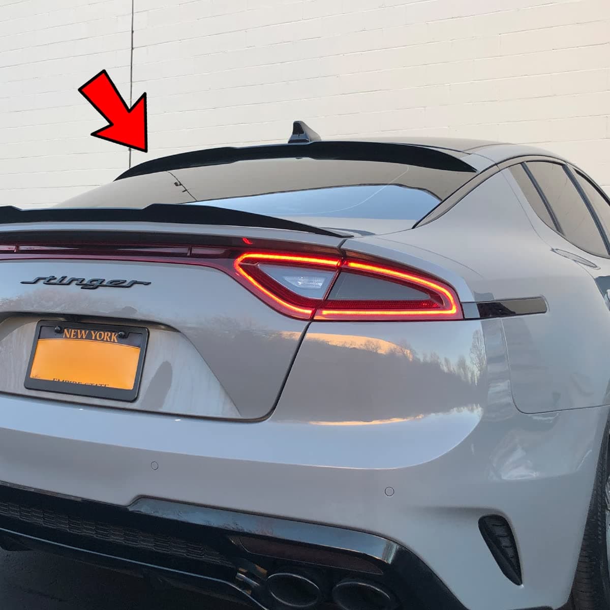 Rear Window Roof Spoiler Compatible with Kia Stinger 2018-2023 SpoilerKing (284RC)
