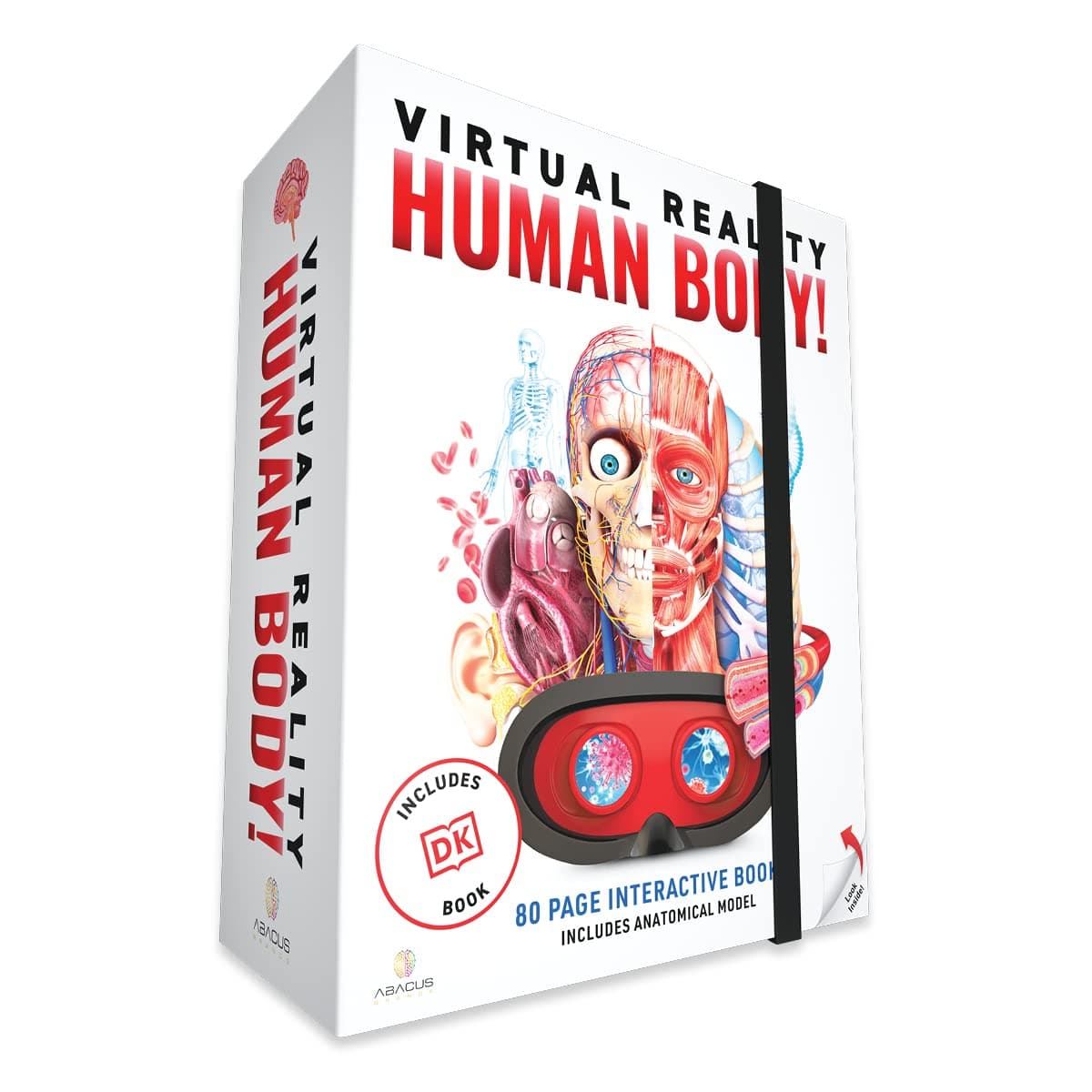 Abacus Brands Virtual Reality Human Body Gift Box- Illustrated Interactive VR Book and STEM Learning Activity Set - for Ages 8 and Up