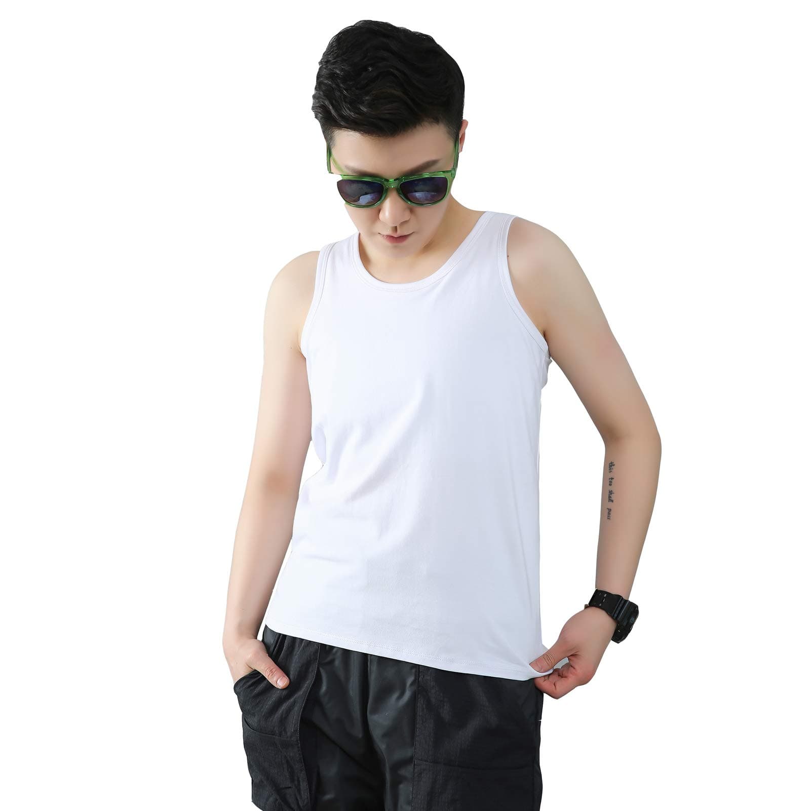 Chest Binder Cotton Strong Elatic Band Tank Top Shapewear for Tomboy Trans Lesbian