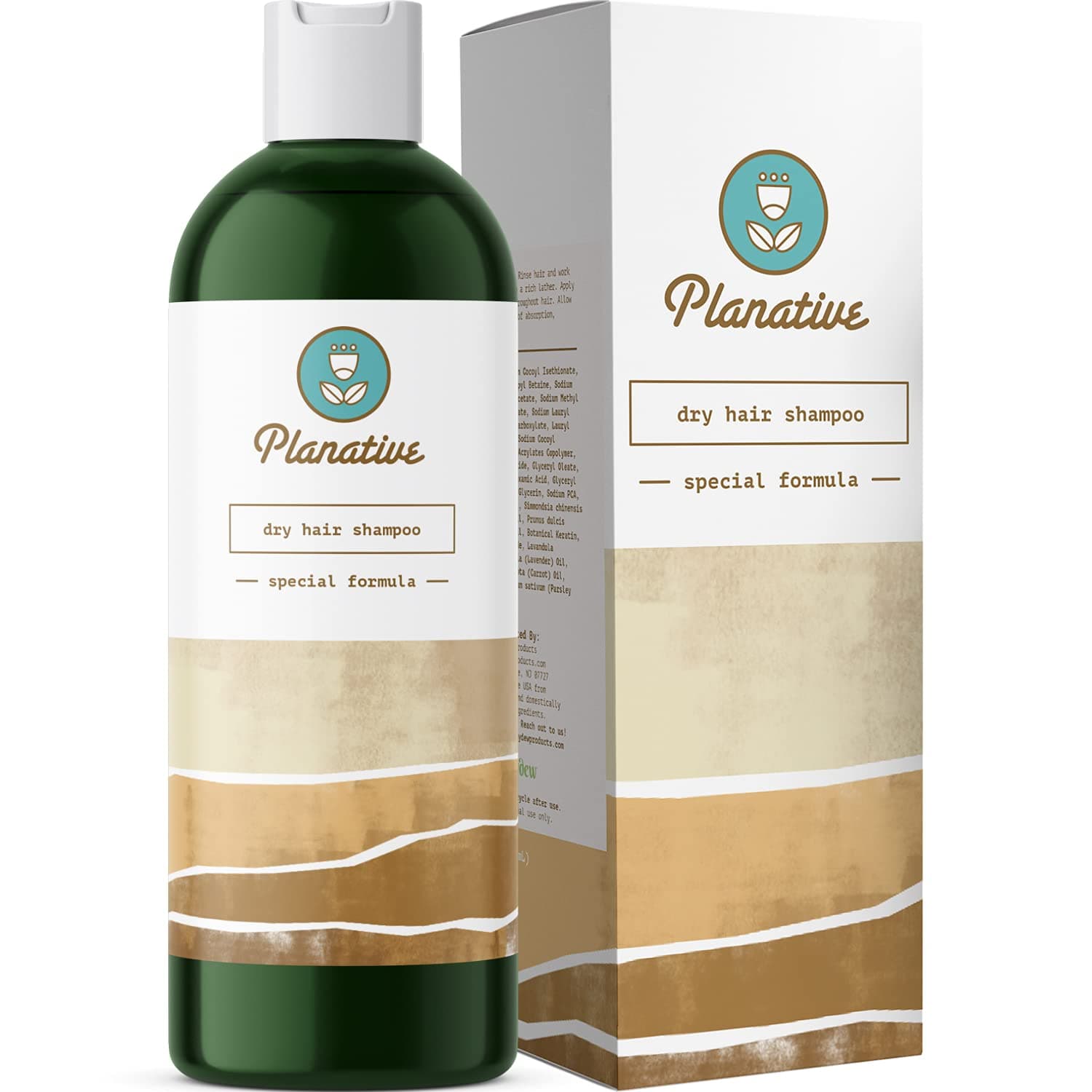 Shampoo For Dry Hair and Scalp Pure Nourishing Oils; Jojoba + Almond + Carrot + Parsley Seed + Lavender Essential Oil Hydrating Natural Hair Care Sulfate Free Treatment for Soft Healthy Beautiful Hair