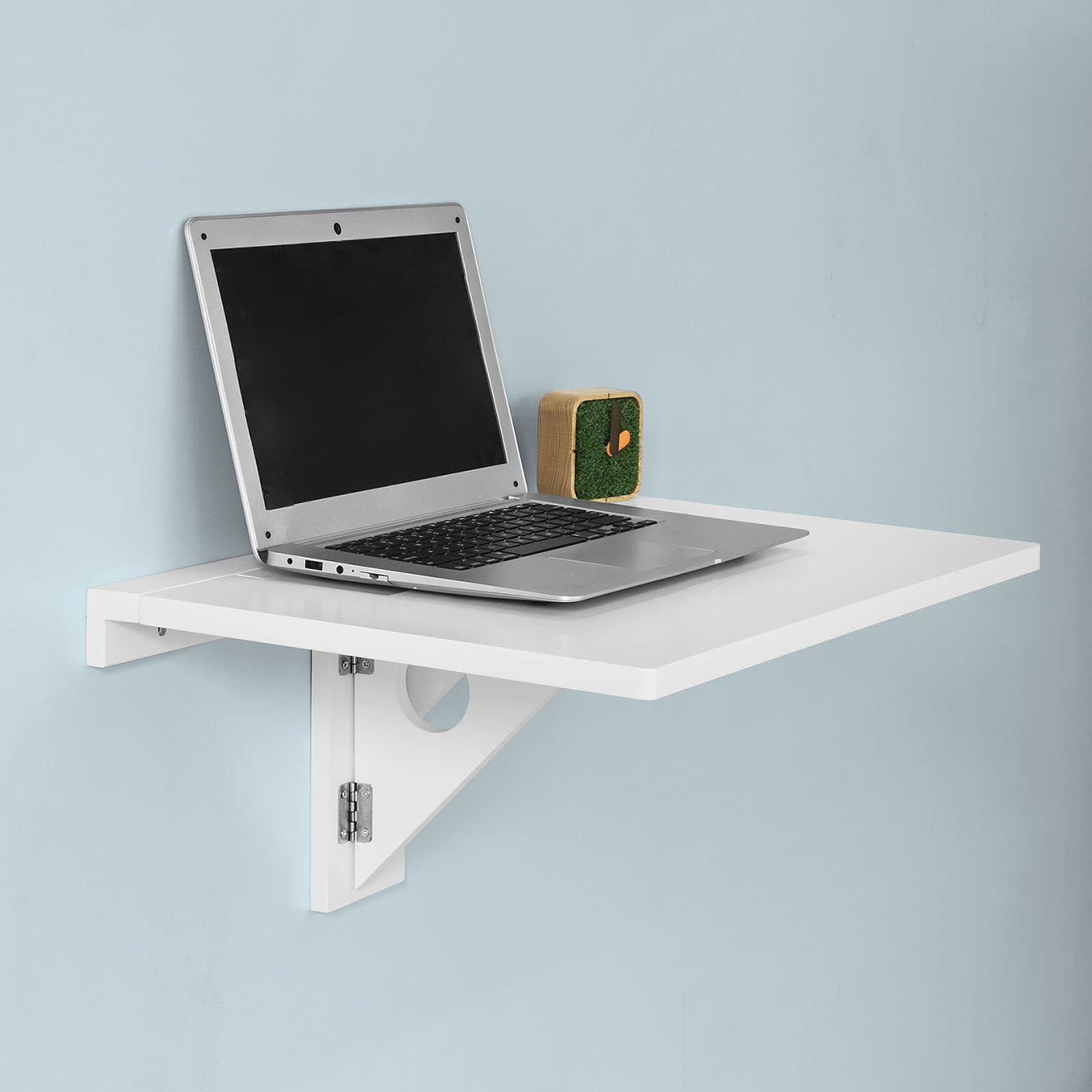 Haotian FWT42-W,White Wall-Mounted Drop-Leaf Table, Folding Kitchen & Dining Table Desk, Children Table,