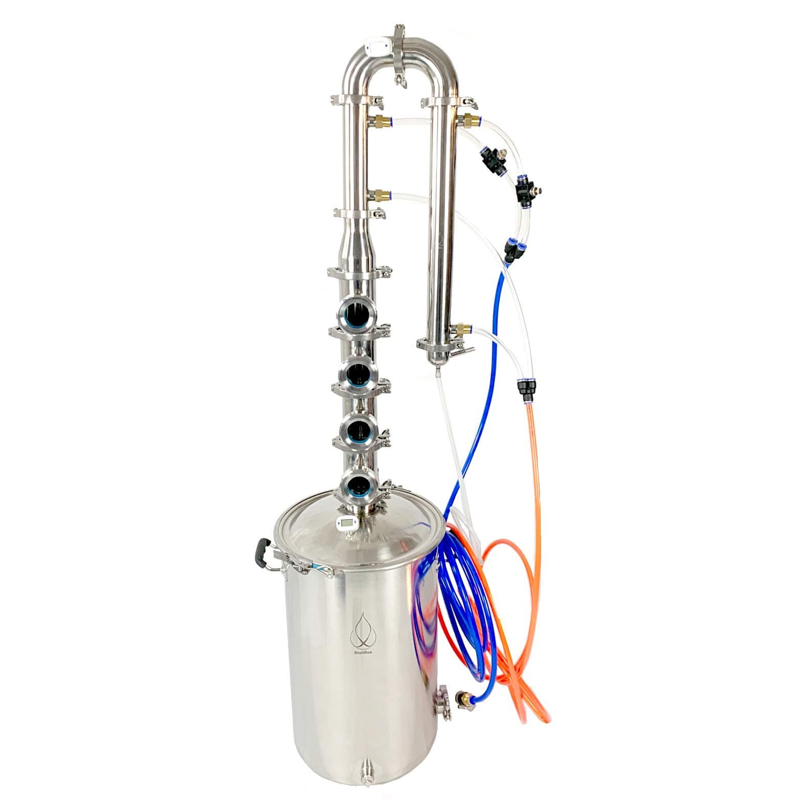 YMG Moonshine Still 50L Boiler 3" Stainless Steel Column for Distillation, Copper Bubble Plates, Sanitary Steel 304, Moonshine