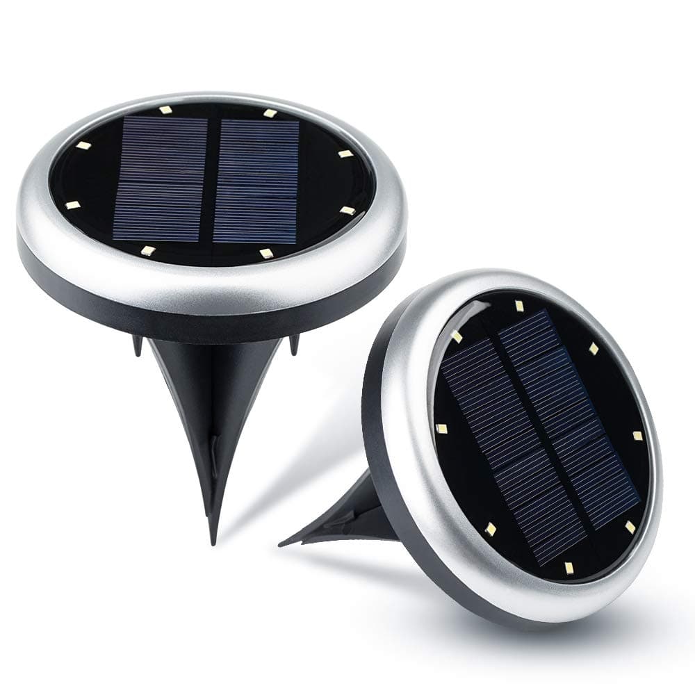 outdoor goods Upgraded Solar LED Garden Outdoor In-ground Lights Patio Yard Lawn Driveway Bright White 2019 Version 4 Pack