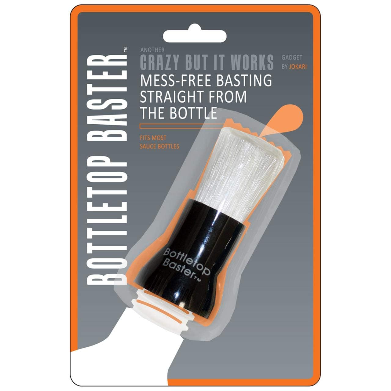Bottletop Baster Kitchen Tool, 4.8 x 2.7 x 1.9 inches, Black