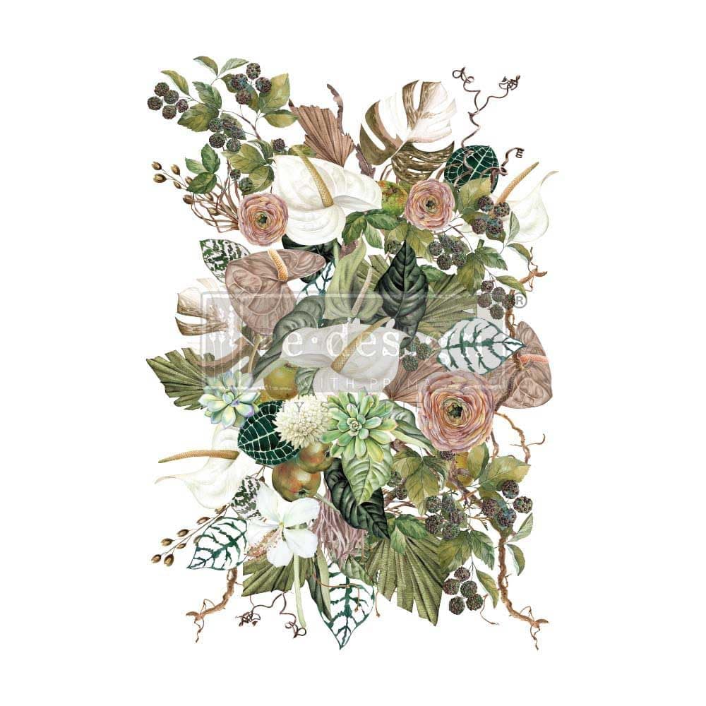 Redesign with Prima Valentine's Day,Presidents Day,St. Patrick's Day Decor Transfers® Anthurium Total Sheet Size 24x35,Cut Into 3 Sheets 655350656393