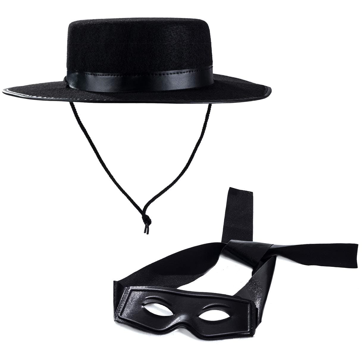 Zorro Costume - Zorro Hat and Mask - Zorro Accessories - Costume Accessories Black