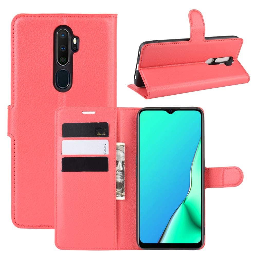 HDOMI OPPO A9 2020/A5 2020/A11/A11X Case,High Grade Leather Wallet whith [Card Slots] Flip Cover for OPPO A9 2020/A5 2020/A11/A11X (Red)