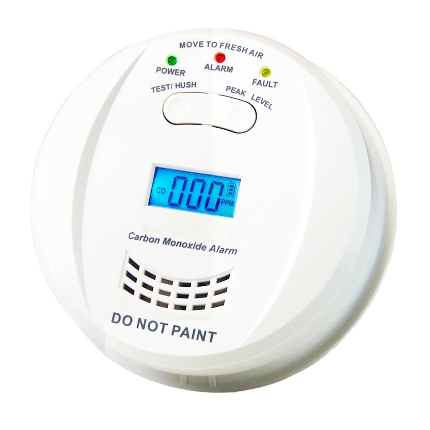 HEIMAN Portable Carbon Monoxide Detector Alarm Operated Long Life battery Powered with LED Digital Display,Mains Replaceable 2 Pack AA Battery for Home-723ESY [Energy Class A+++]