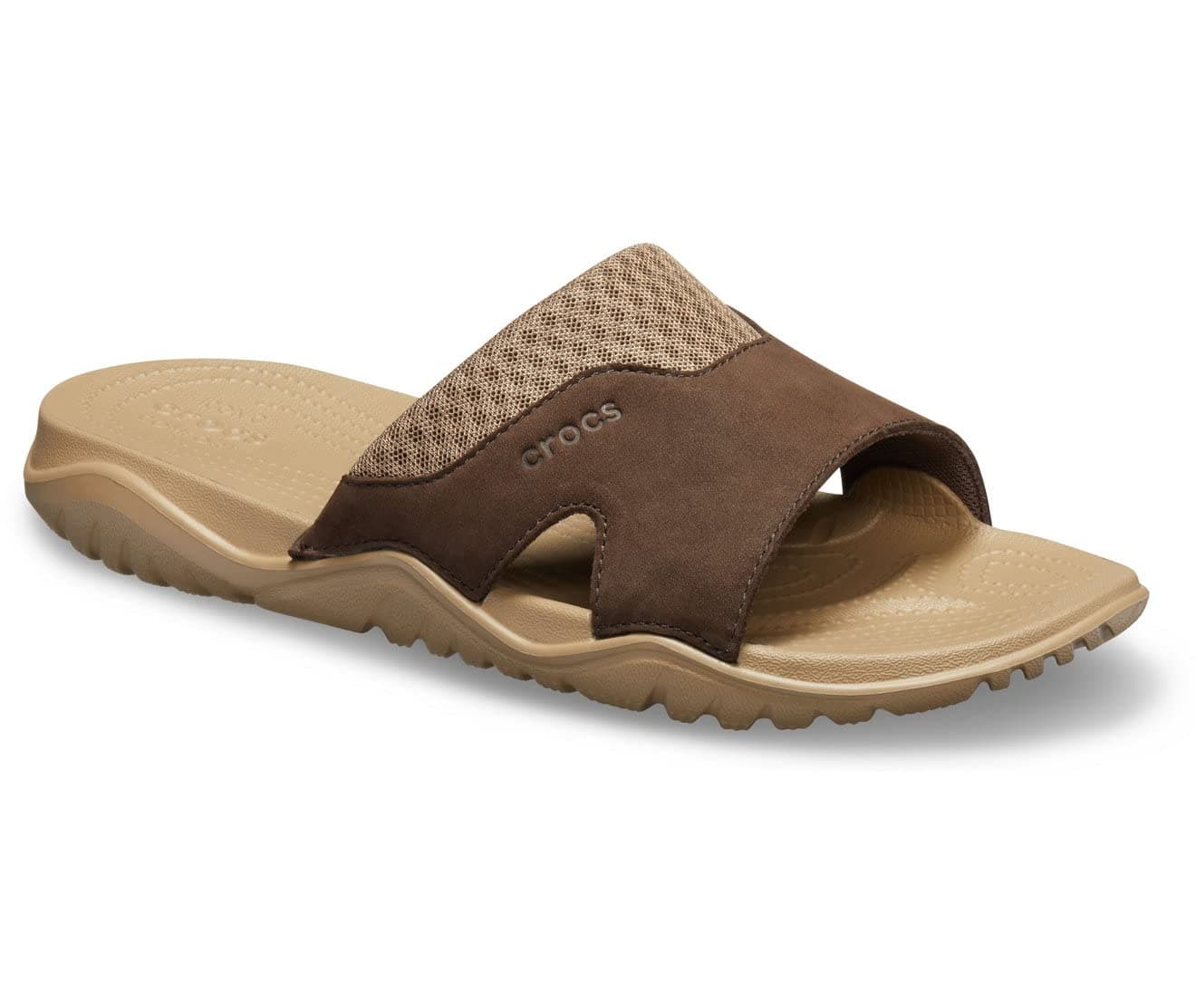 Crocs Men's Swiftwater Leather Slide M Open Toe Sandals
