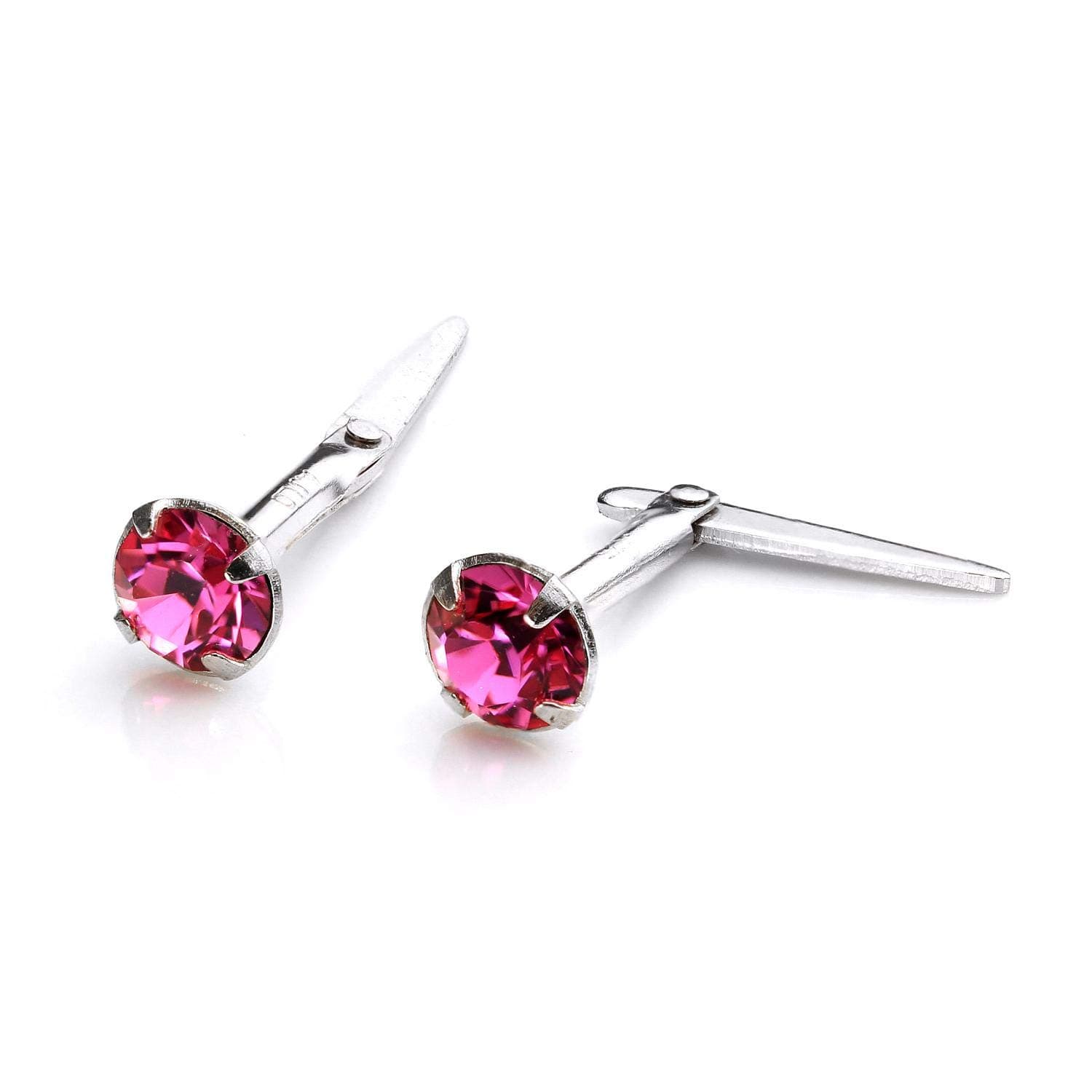 Sterling Silver Andralok Stud Earrings with 3mm Crystal