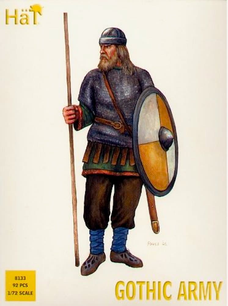 HatSet 8133 Gothic Army - Eastern Germanic Tribes 1/72 Scale Plastic Toy Soldiers, works well with Caesar, Airfix, Revell 1/72 Scale Sets