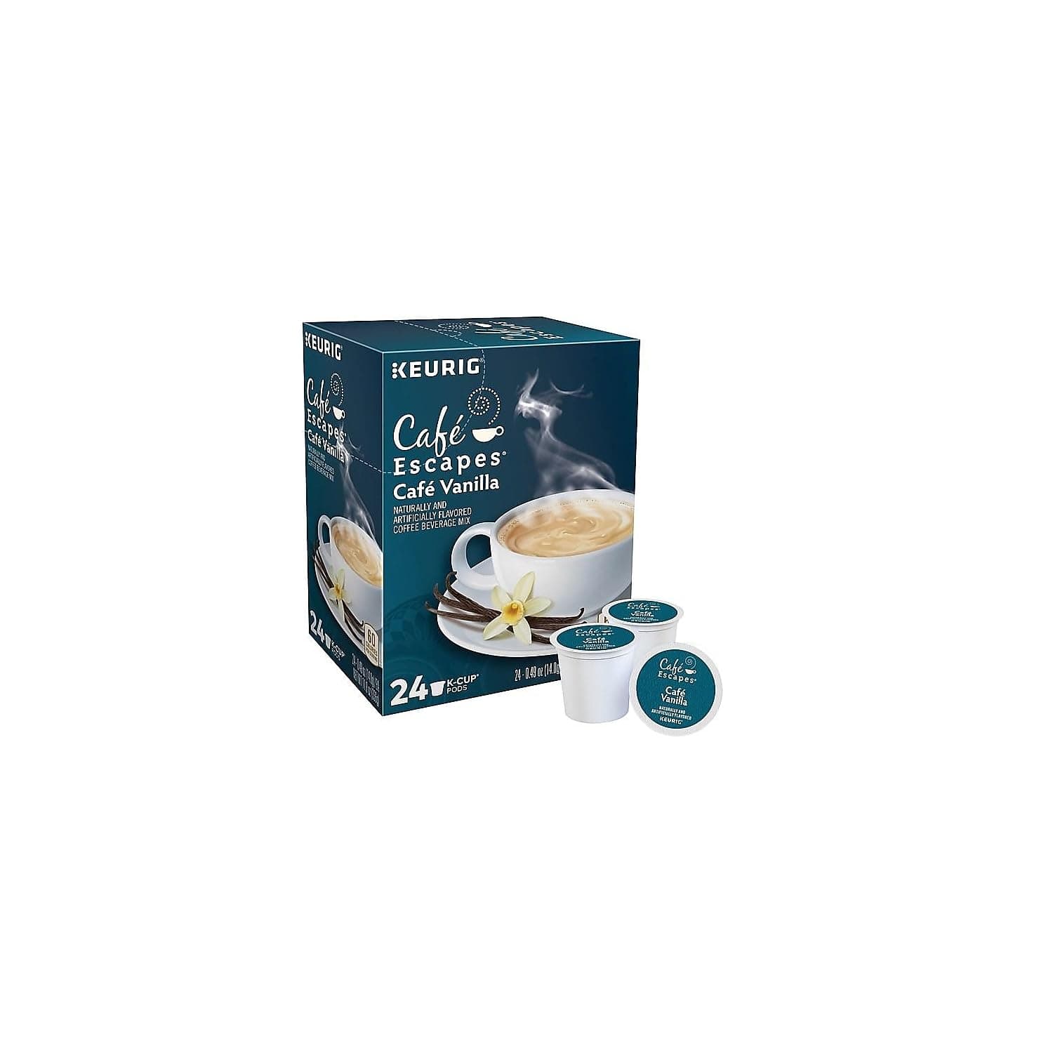 Café Escapes Café Vanilla, Keurig Single-Serve K-Cup Pods, 24 Count