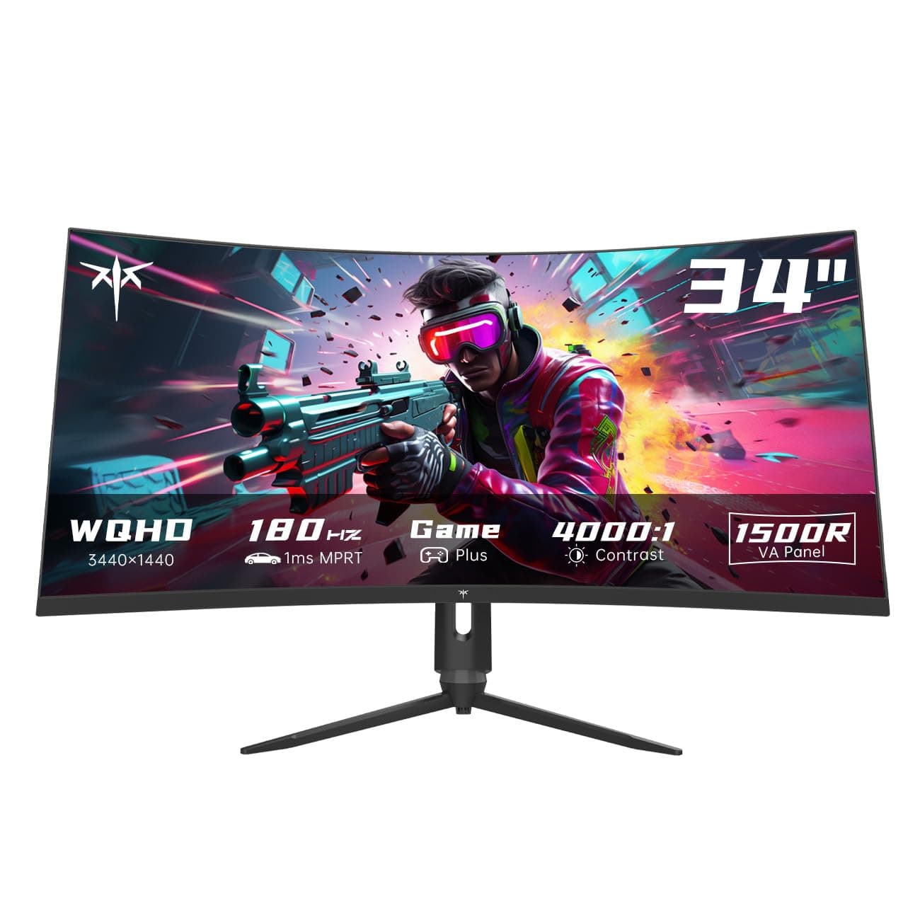 KTC 34" Gaming Monitor, Curved 165Hz 1440P