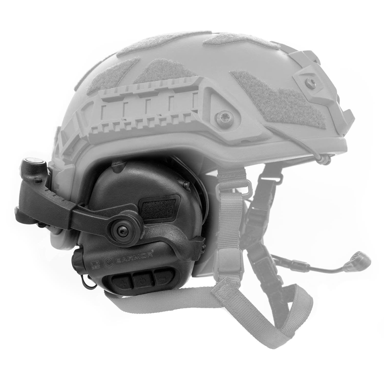 M32X Tactical Headset for Helmet with ARC Rail Helmet Mount Adapters - Noise Canceling Headphones for Shooting & Hunting Earmuffs