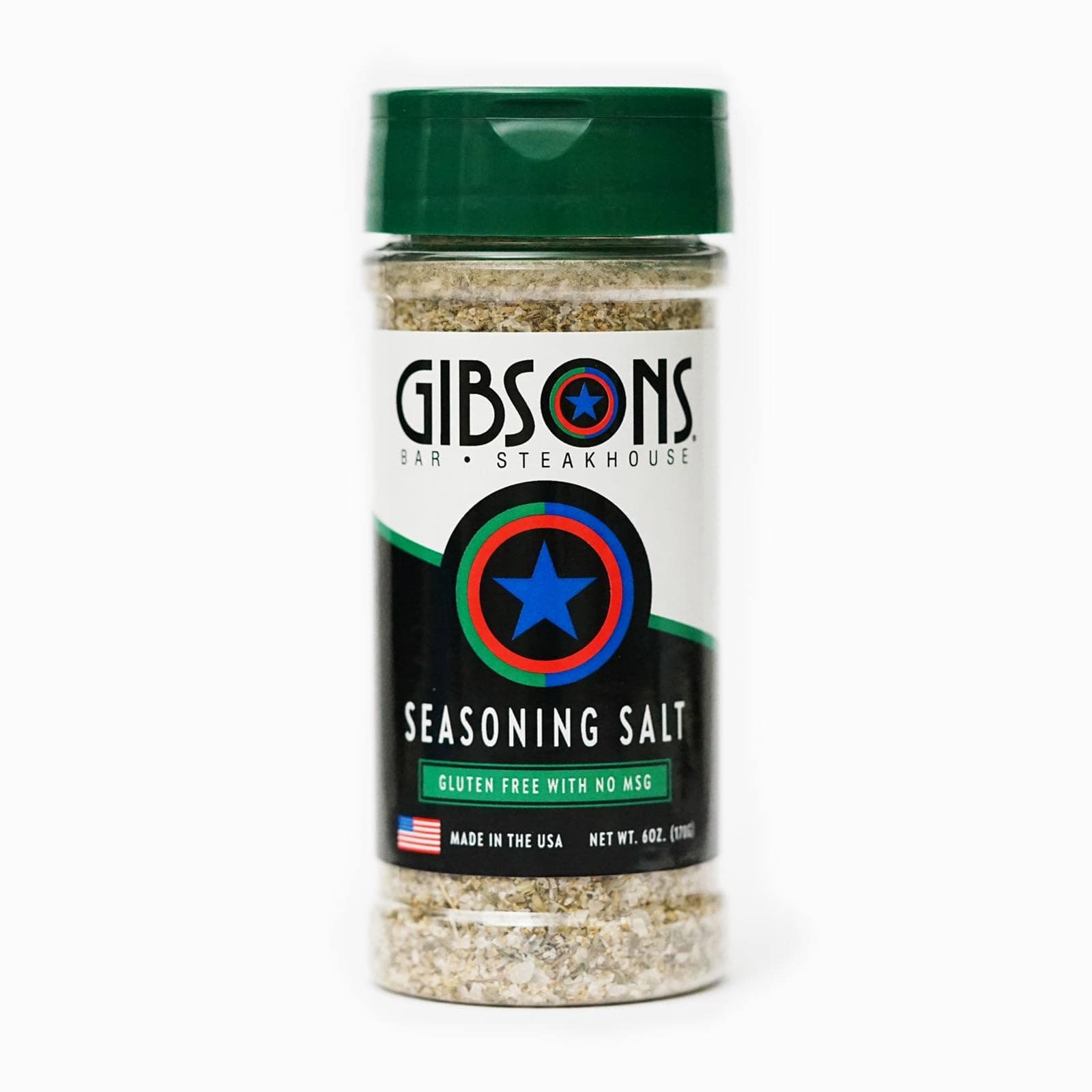 - Gibsons Steakhouse Seasoning Salt (6 Ounce Jar) – Original Cooking & Grilling Blend of Spices & Seasonings (Salt, Onion & Garlic) - No MSG & Gluten Free