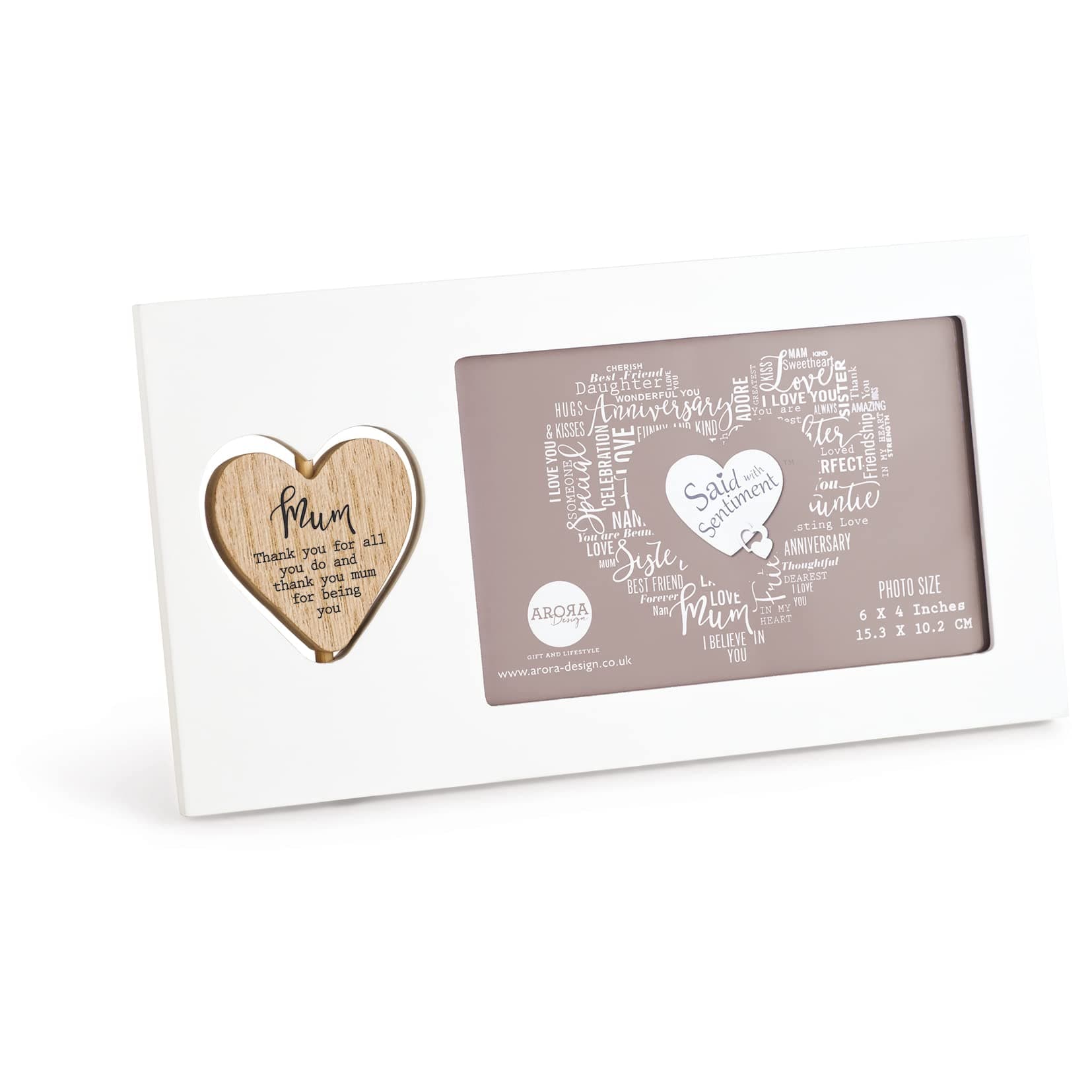 7074 Mum Photo Frame, White, Photo Size 6 x 4 inches