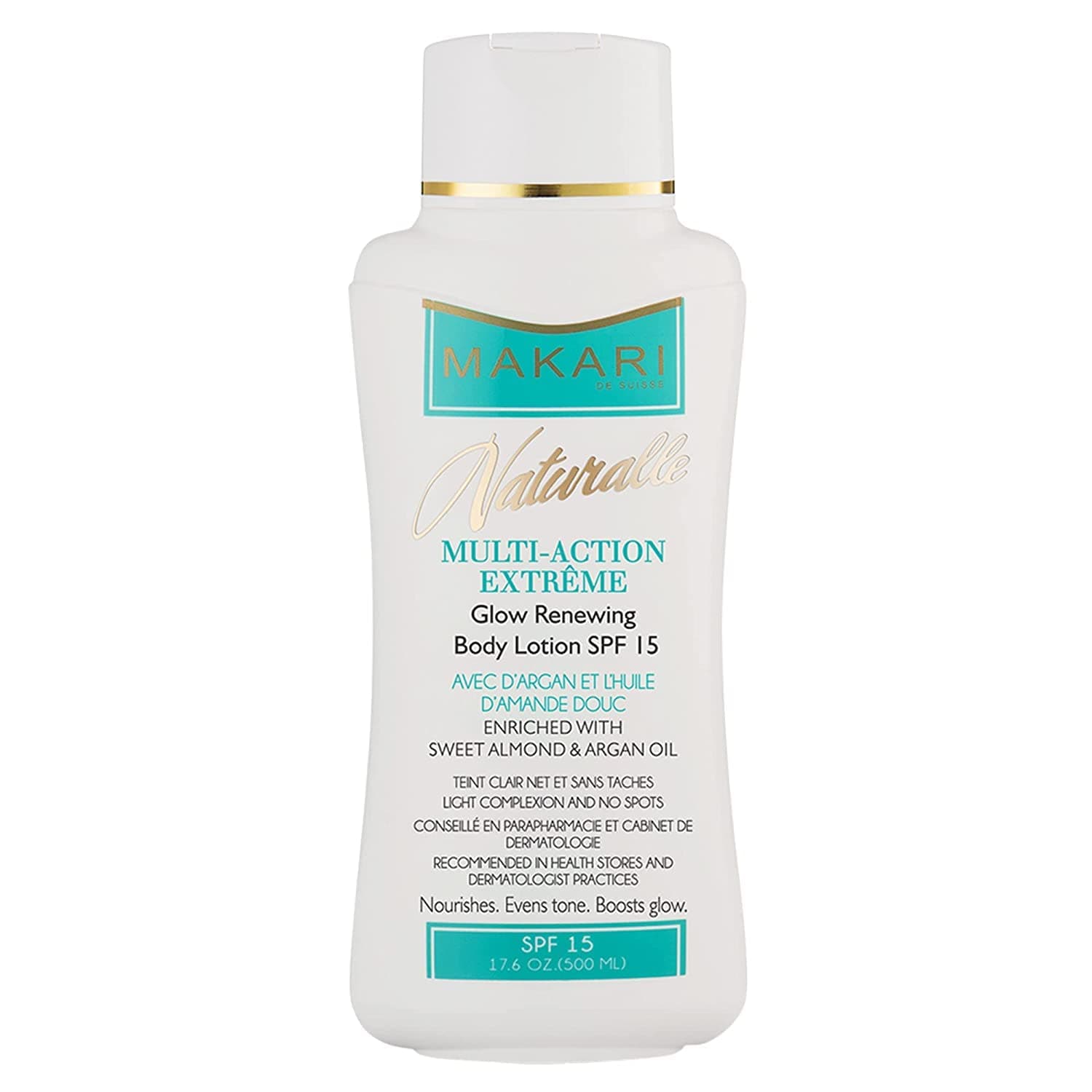 Naturalle Multi-Action Extreme Body Lotion SPF15 (17.6 oz) | Moisturizes, Softens & Nourishes | Enhances Natural-Looking Radiance | Daily Sun-Protected Hydration for All Skin Types