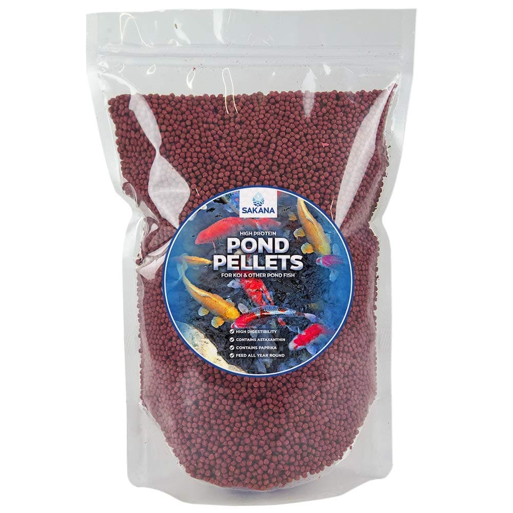 Sakana High Protein Fish Pellets | Premium Quality Complete Aquatic Food Mixture| Healthy and Natural Daily Feed for Aquarium & Pond Animals | Easily Digestible & A Great Source of Vitamins (2.5kg)