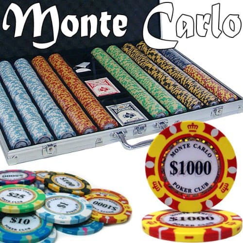 Brybelly Holdings PCS-2606 Pre-Pack - 1000 Ct Monte Carlo Chip Set Aluminum Case