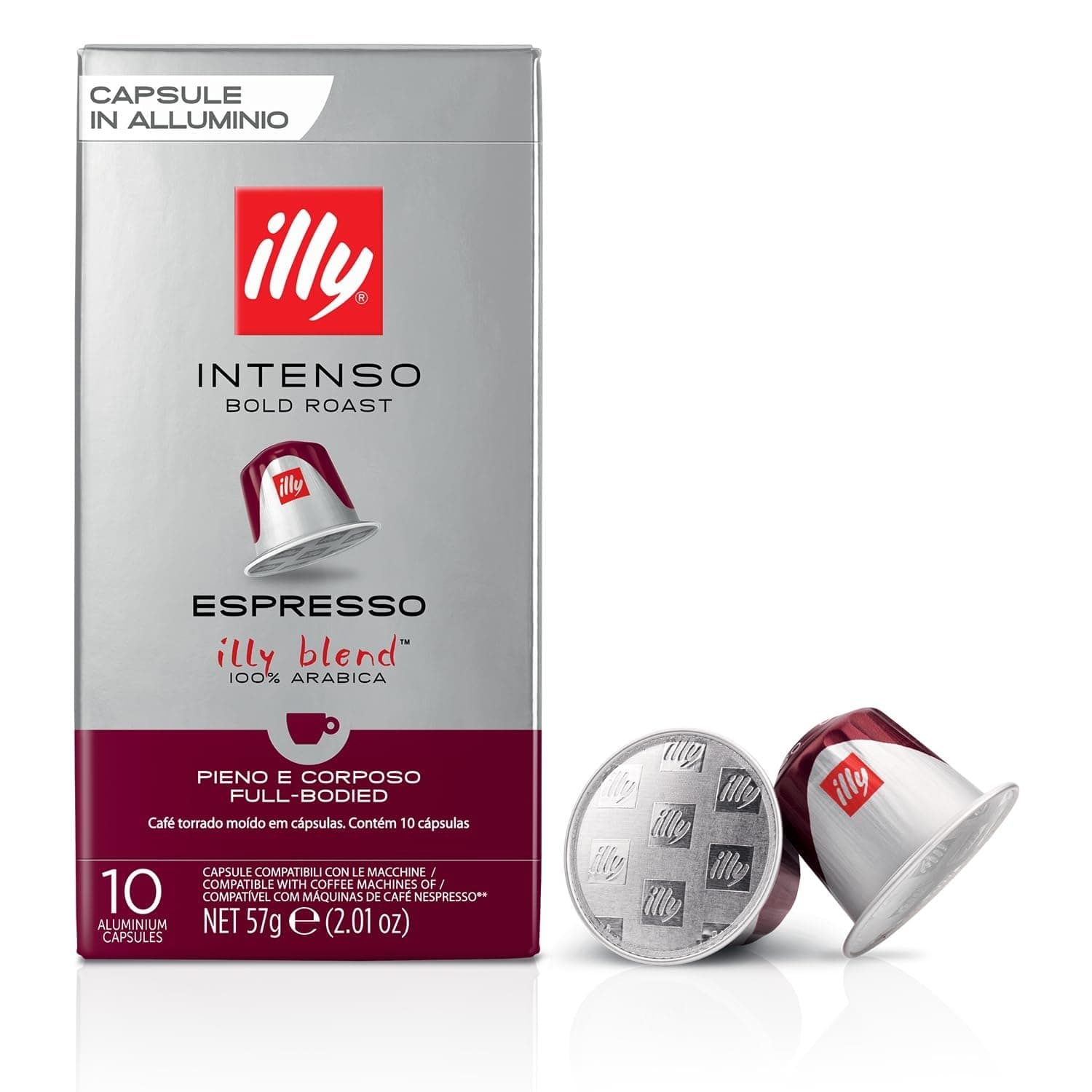 Coffee Nespresso Compatible Capsules, Intenso, Aluminium Coffee Capsules, Pack of 10