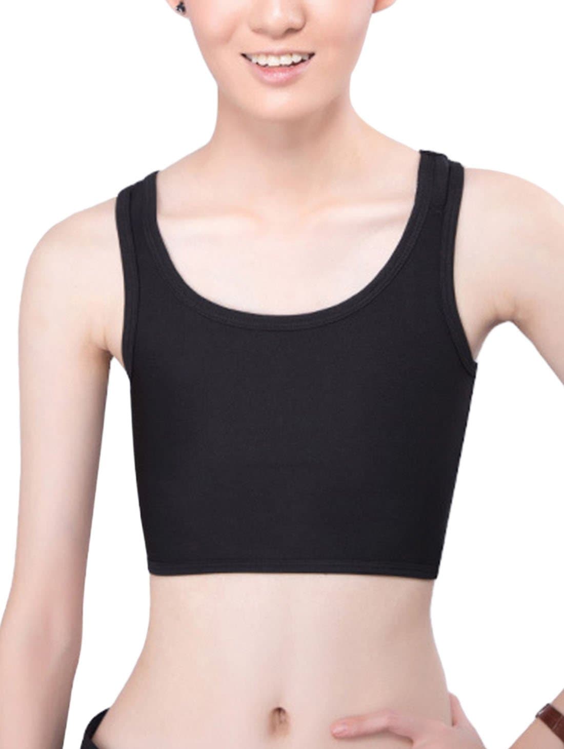 LES MASKTomboy Lesbian Trans Chest Binder Stronger Elastic Short Tank Top Breathable Mesh Corset with 3 Rows Buckle