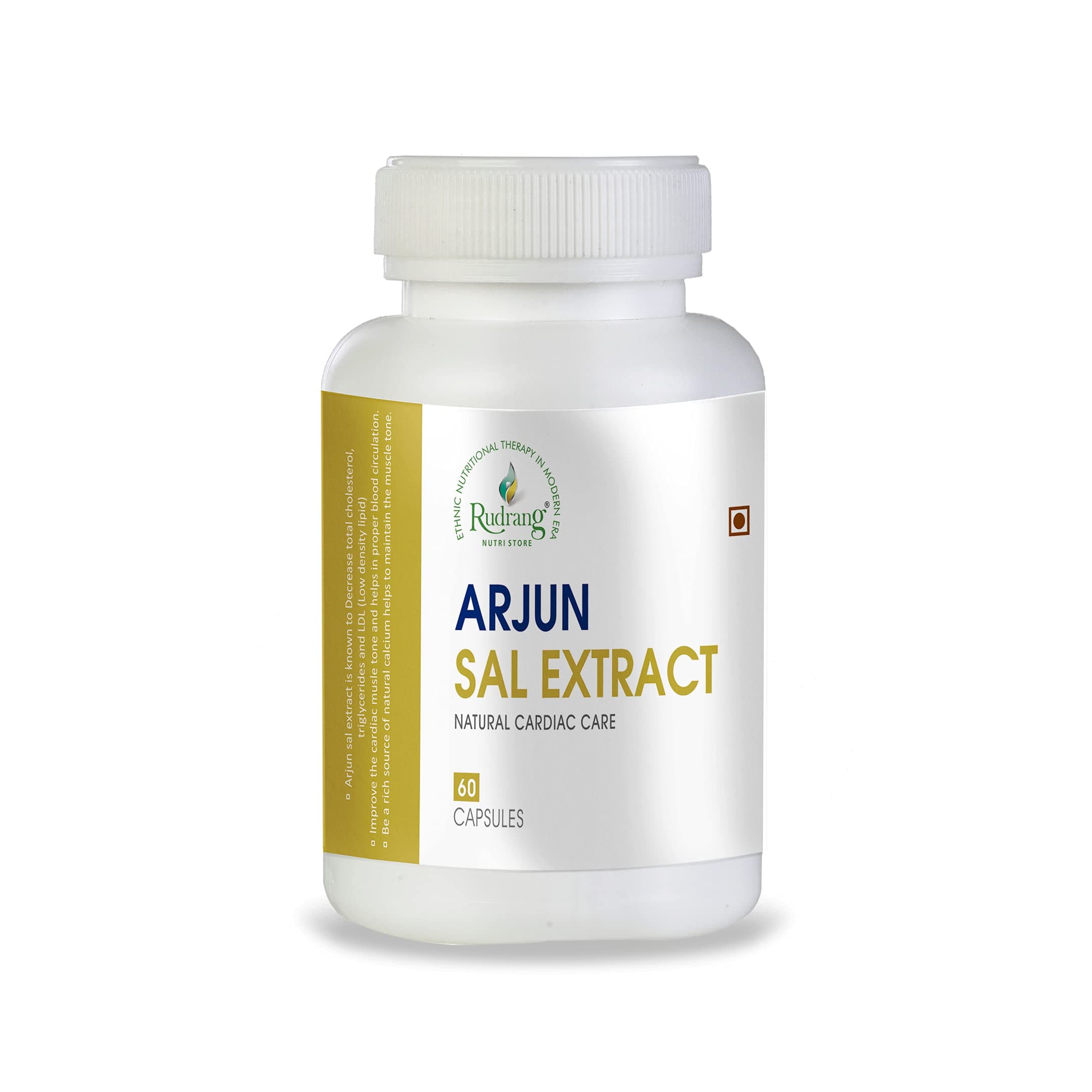 Arjun Sal Extract Capsules - Reduce Cholesterol, Improve Blood Circulation | 400 mg | 60 Capsules | Now With Gelatin Capsule Shells
