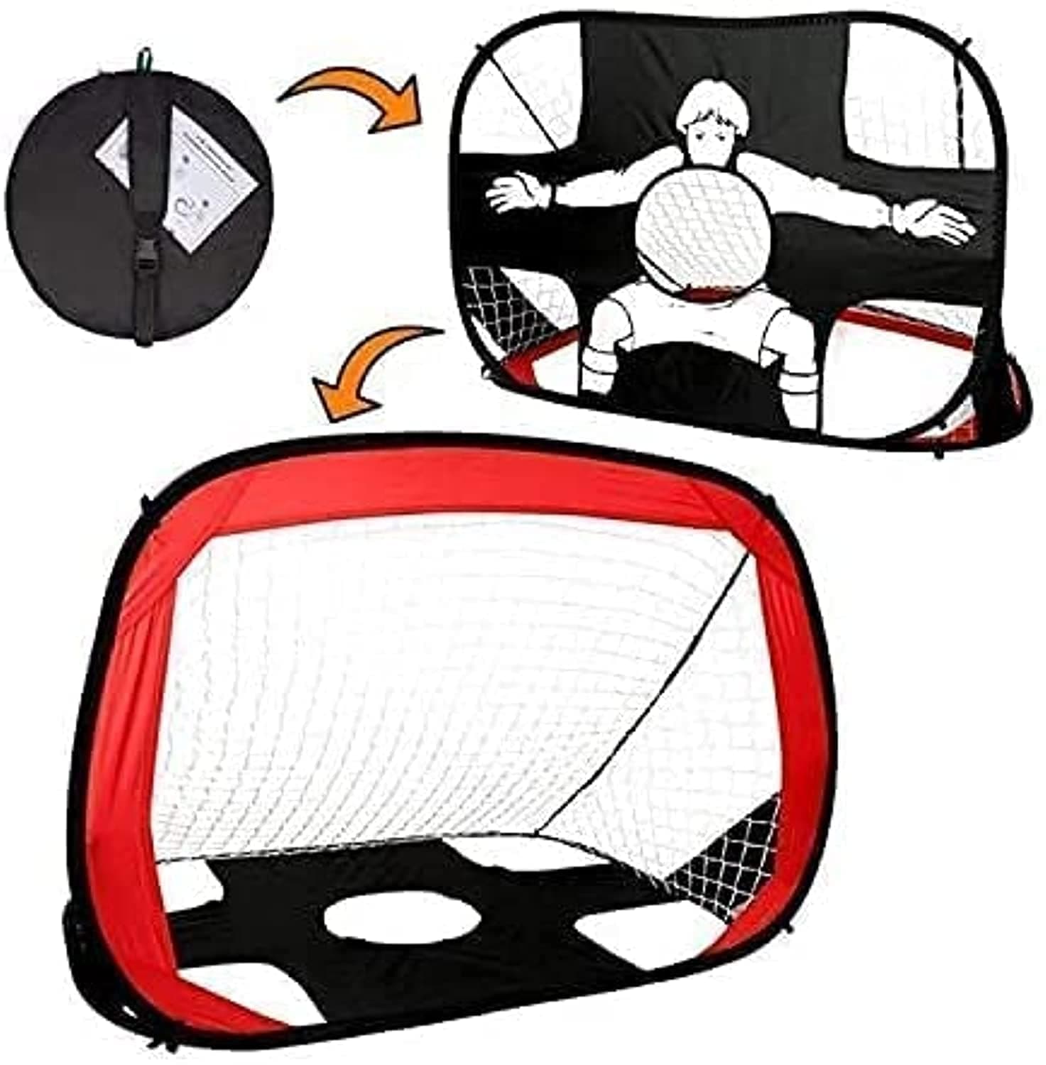 Honelevo Kids Football net Soccer net Portable Foldable Kids Soccer net for Indoor Outdoor Soccer Training Unisex soccer include carry bag