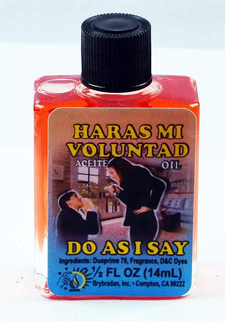 1 Piece BRYBRADAN DO AS I SAY Spiritual Oil HARAS MI VOLUNTAD ACEITE ESPIRITUAL -1/2 FL OZ 14.7ML