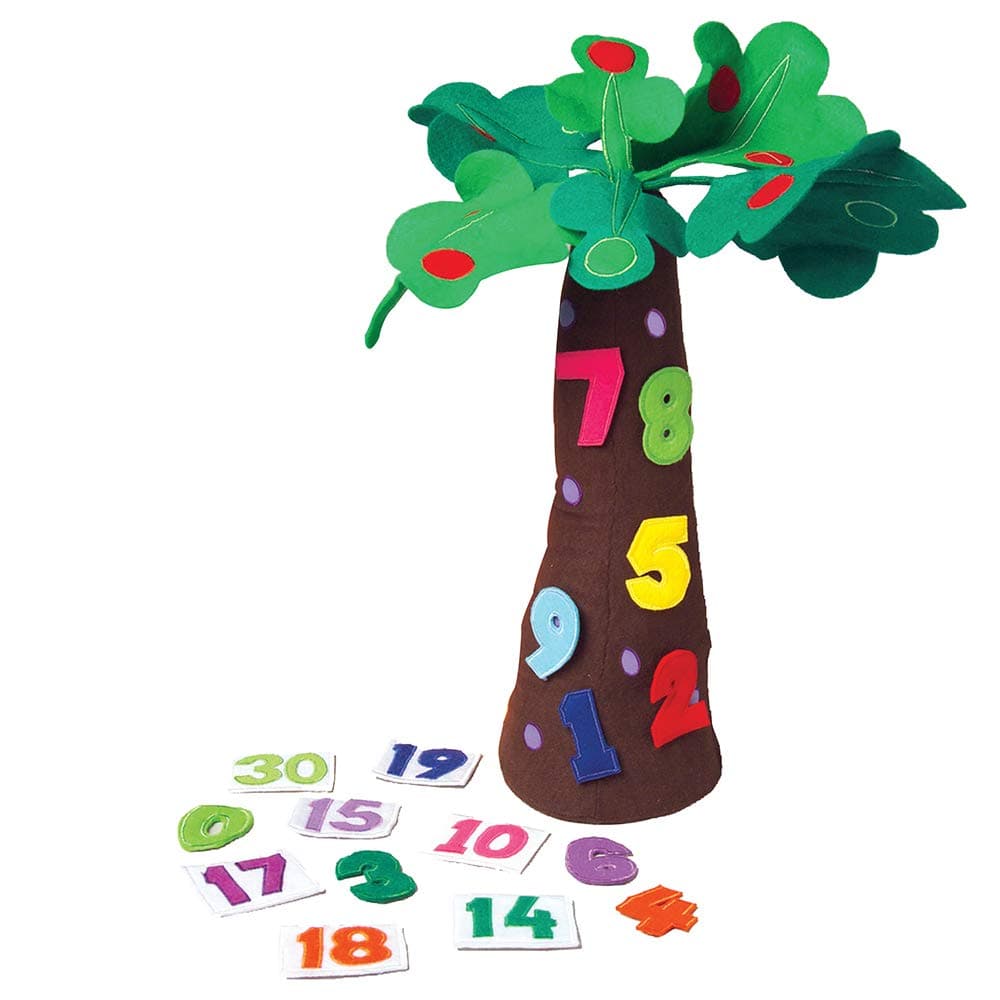 Constructive Playthings20" H. Freestanding Fabric Tree & Number Props for "Chicka Chicka 123" 31 pc. Set for Ages 3 Years and Up