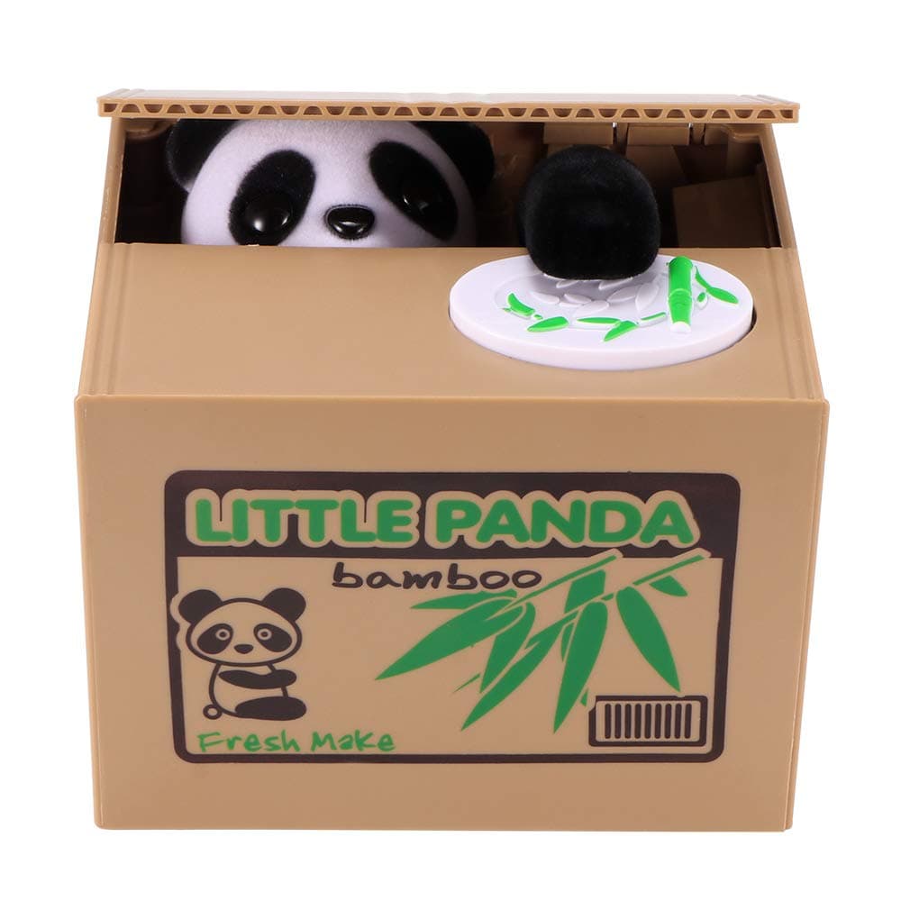 Stealing Piggy Bank, Automatic Stole Coin Piggy Bank Money Saving Box Coin Bank (Panda)