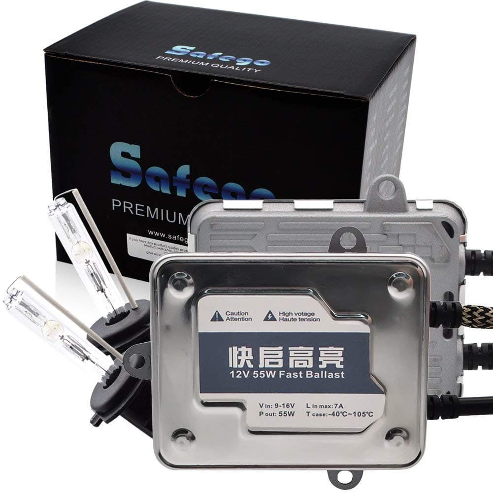 Safego H7 55W HID Conversion Kit Xenon Car Headlight Bulb High Performance Luminous 6000K