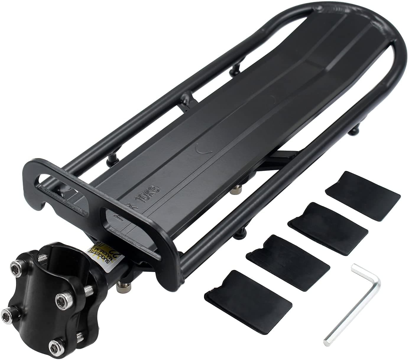 Bike Rear Rack Retractable Aluminum Alloy Bicycle Cargo Rack Mount Ebike Luggage Carrier Electric Bike Seat Post Rack, Max Weight 22lb