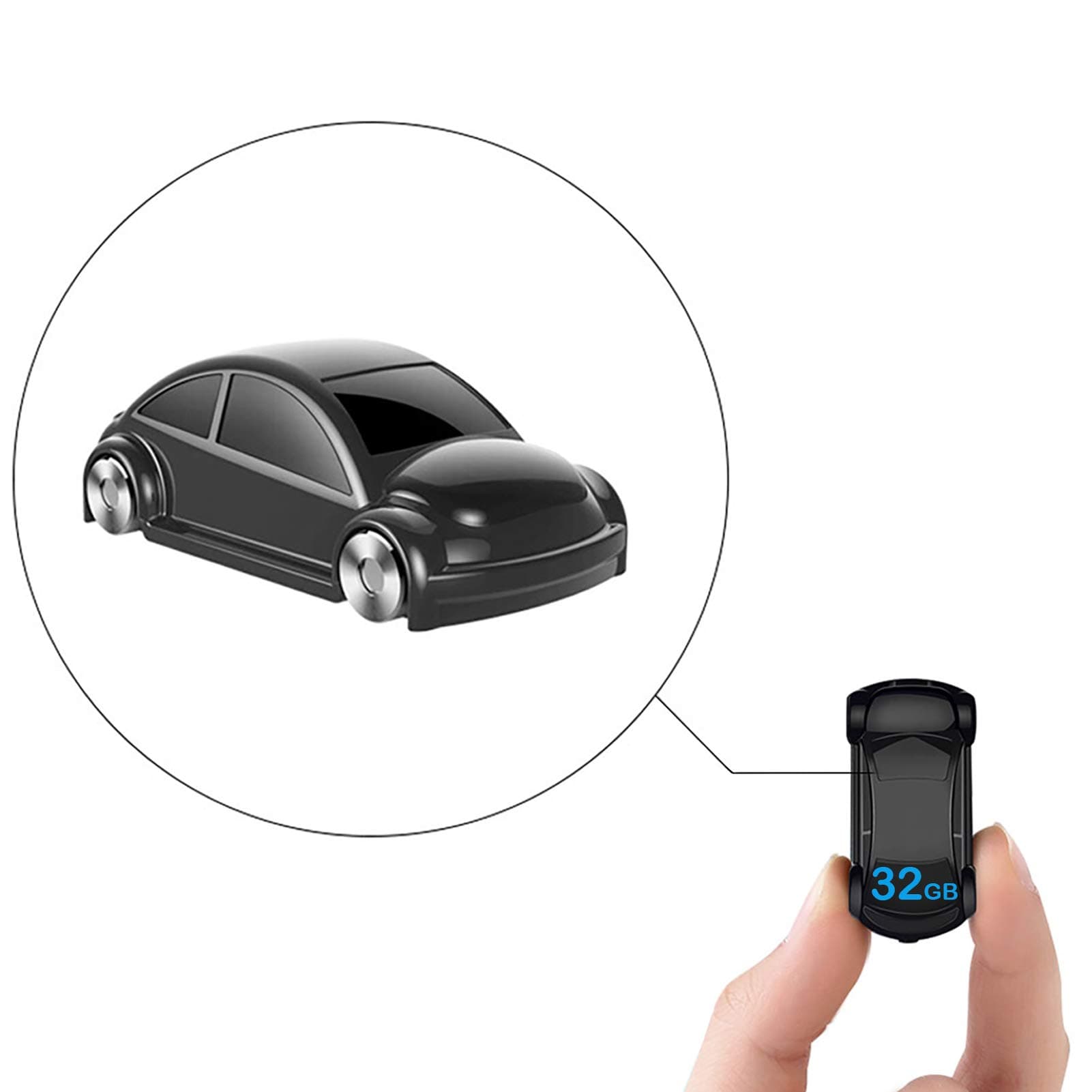 Mini Voice Recorder Keychain, Hfuear 16GB Voice Activated Recorder, 1160 Hours Recordings Capacity, 24 Hours Battery Life, Ultra Small Audio Sound Recorder for Kids, Online Class, Lectures, Meetings