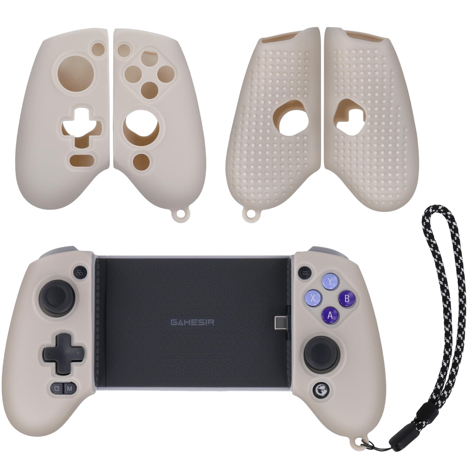 Aenllosi Silicone Grip Cover for GameSir G8 Galileo/G8 Plus Phone Controller,Case Only (White)