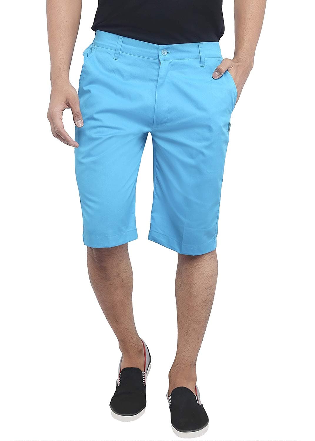 ASHDAN Men's Casual Cotton Blend Shorts. Regular Size. Vibrant Cool Colors. Outdoor Comforters