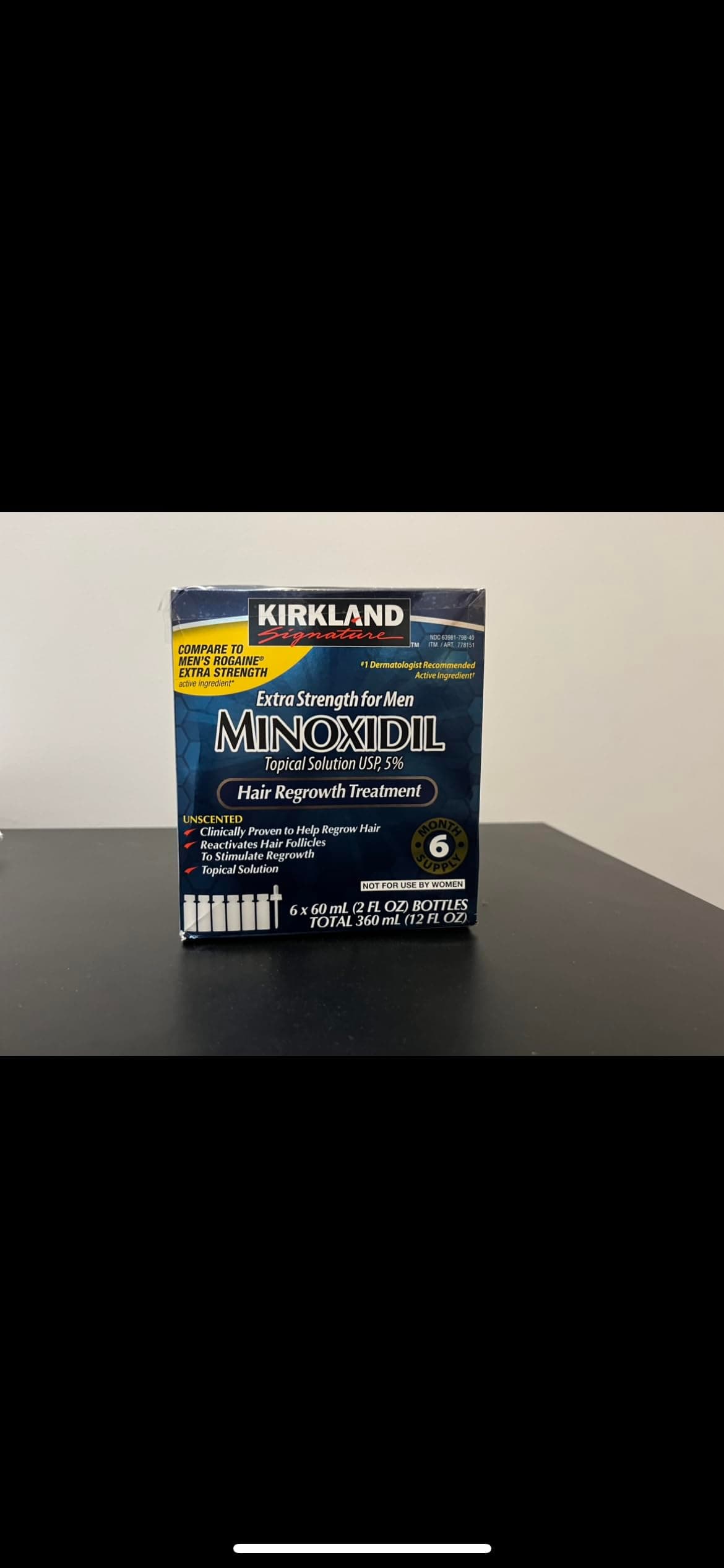 Signature 5% Extra Strength Hair Regrowth for Men, 1-Year Supply, 12Count