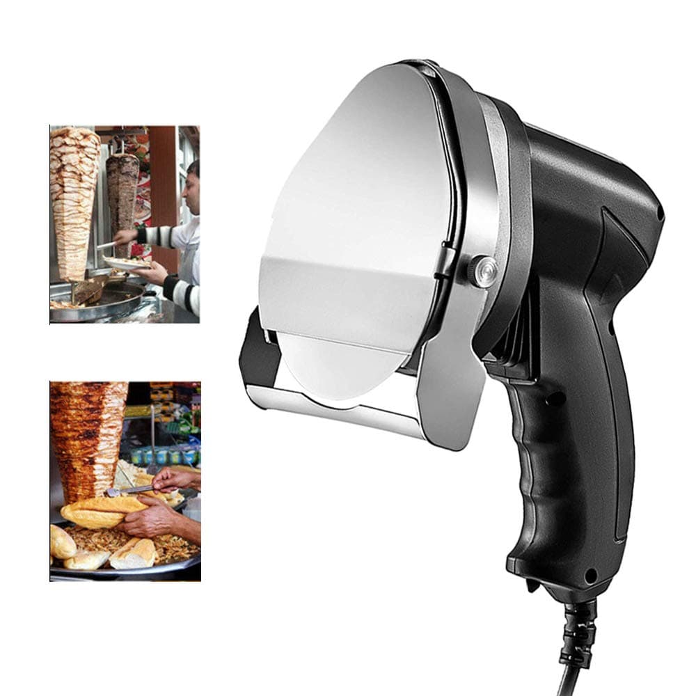 Electric Shawarma Doner Kebab Knife,Kebab Slicer Sliced Meat Gyros Cutter 2800RPM With 2 Blades For Cutting Turkish Kebab Lamb Turkey